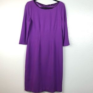 Elie Tahari purple midi dress